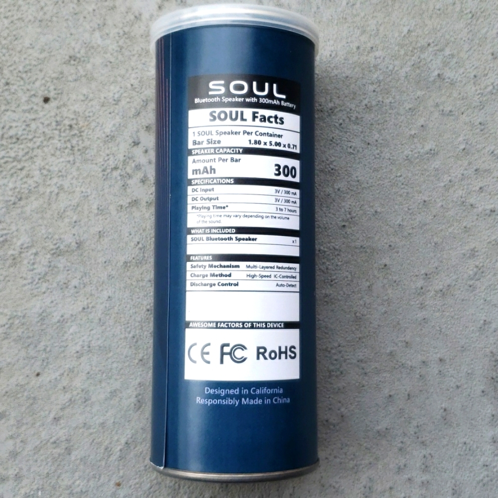 SOUL Bluetooth portable/clip-on speakers NWT